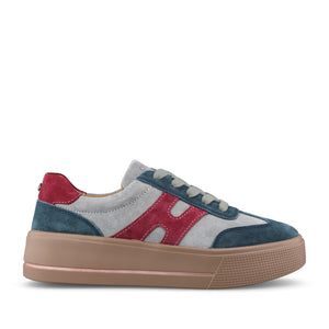 Ladies Patrizio Como Cremona Trainer in Blu Gris