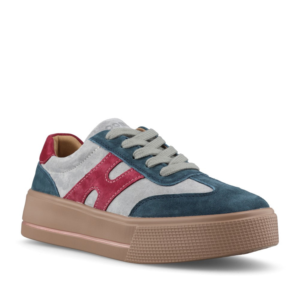 Ladies Patrizio Como Cremona Trainer in Blu Gris