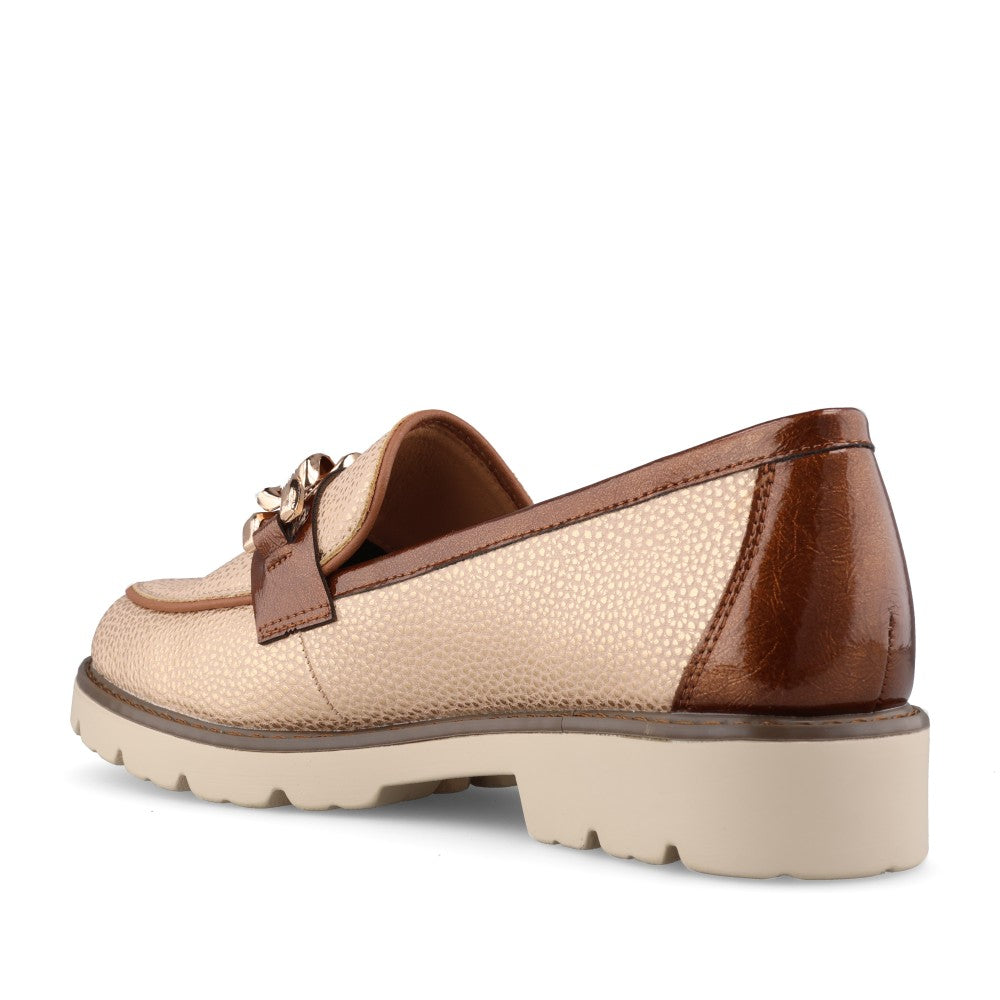 Zanni & Co Ladies Daqia Shoe In Bronze Metalic Multi
