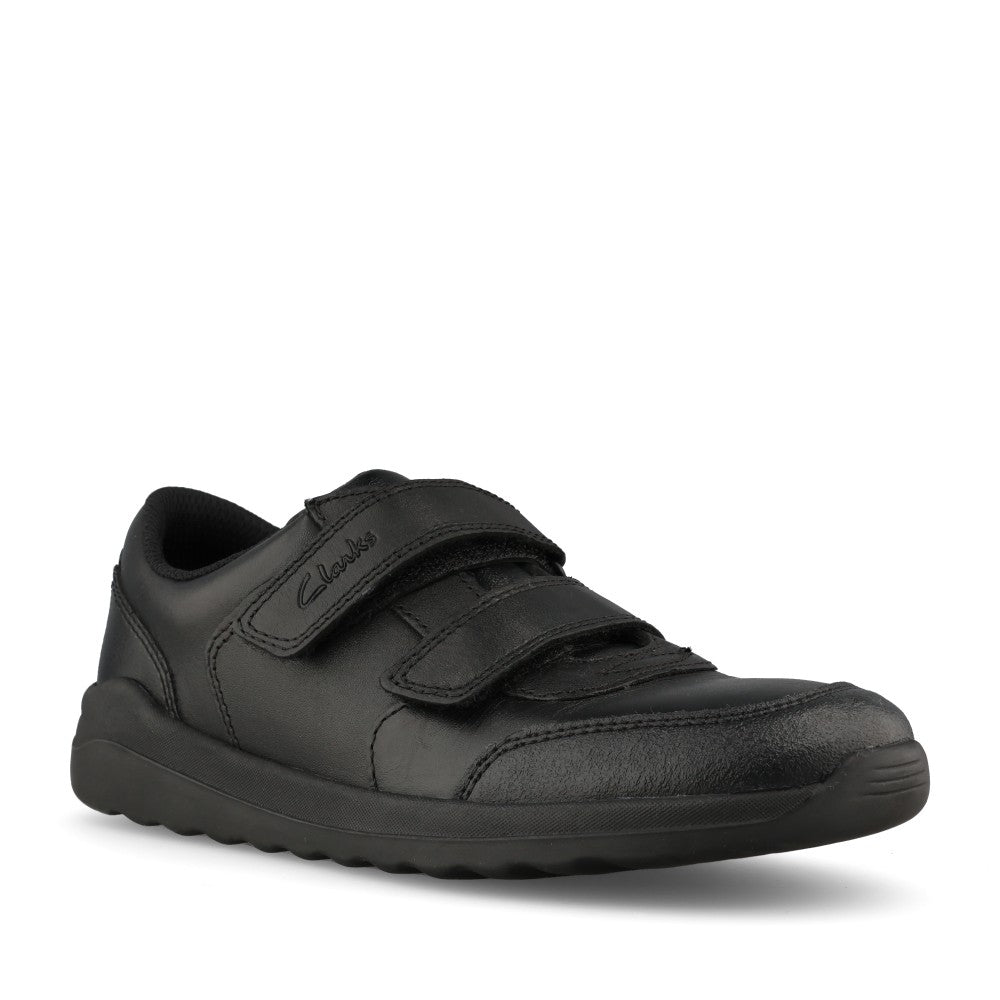 Boys Daze Step 2 Kids Velcro Leather Shoe In F Fit