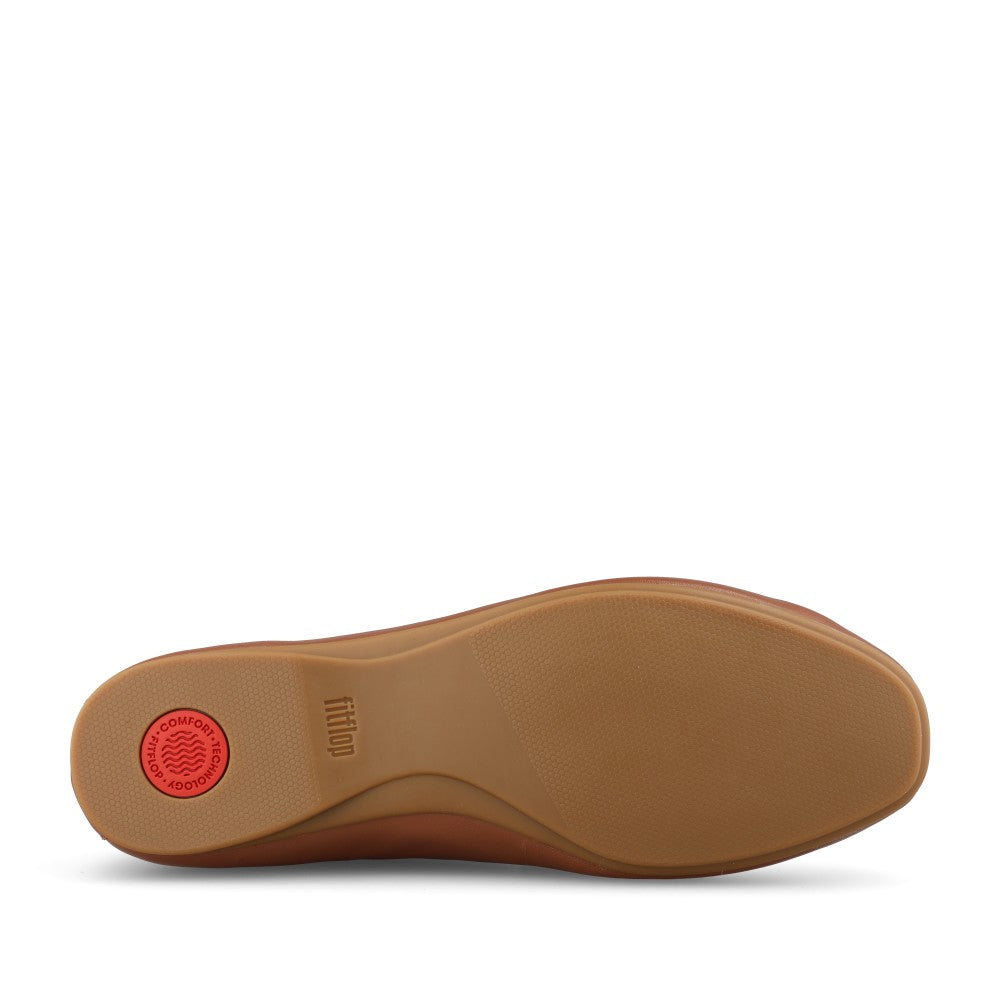 Fitflop Ladies Delicato Leather AAN-E48 Shoe in Tan