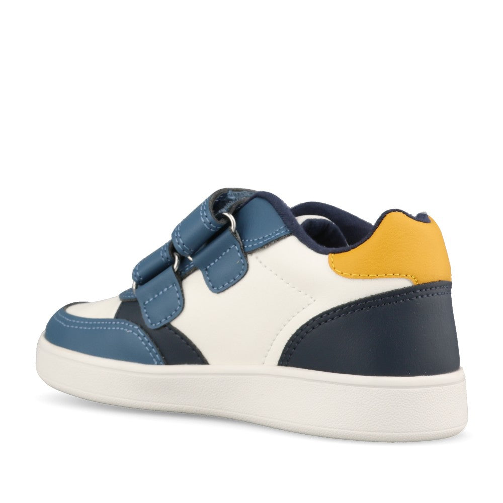 Geox Boys Eclyper B555LA Trainer In White and Blue Multi