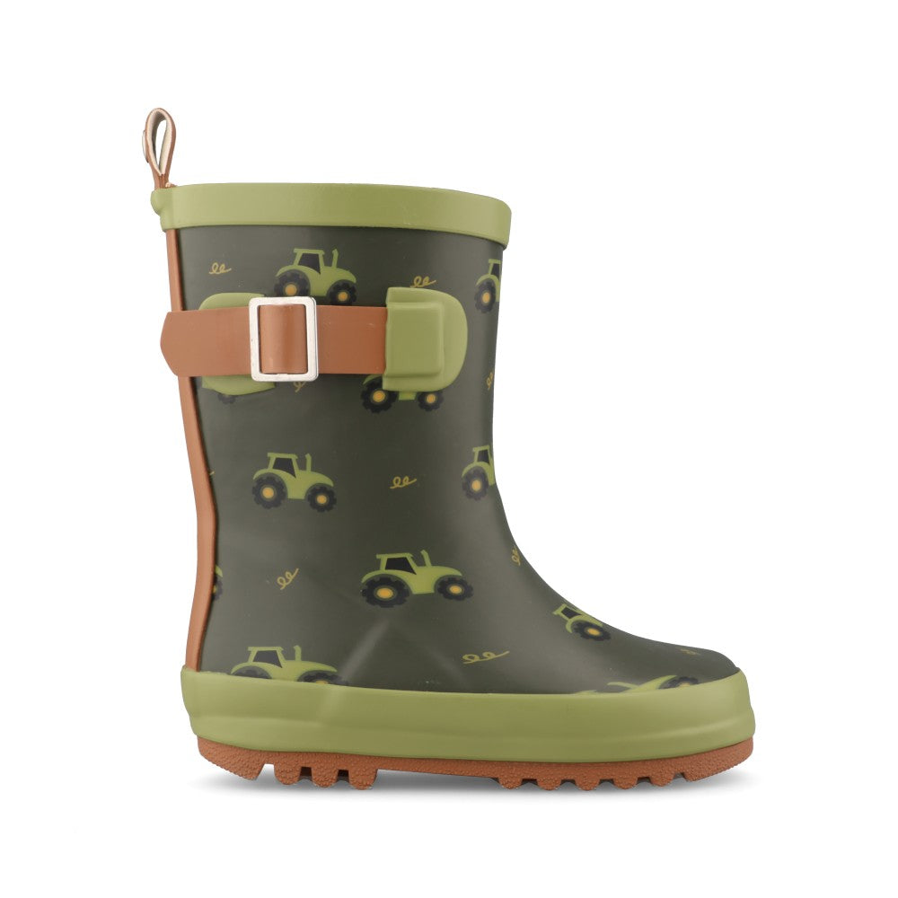Boys Tractor ECZ005 Toddler Welly Boot In Green