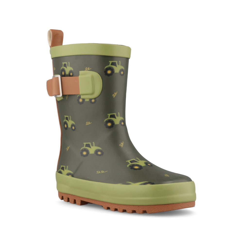 Boys Tractor ECZ005 Toddler Welly Boot In Green