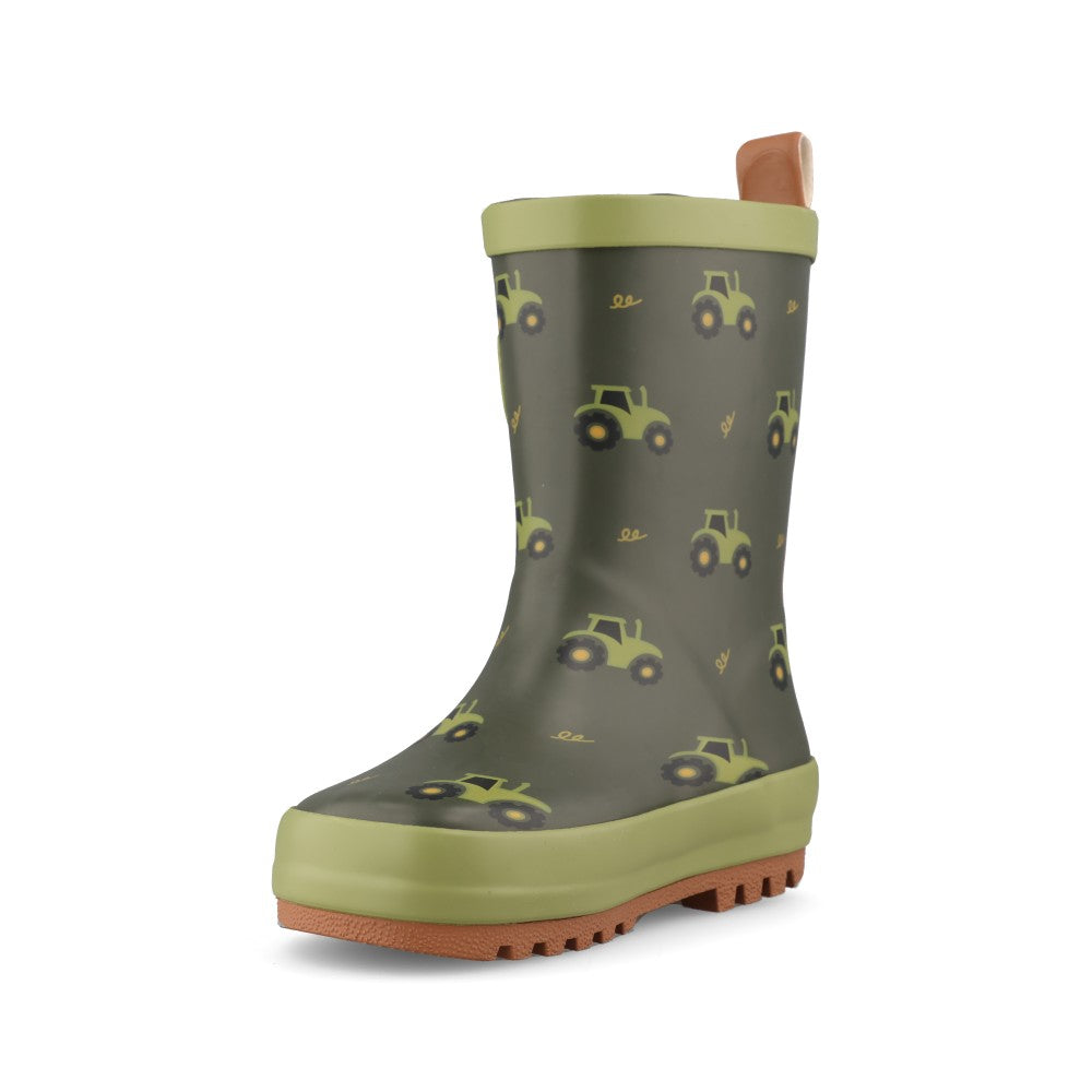 Boys Tractor ECZ005 Toddler Welly Boot In Green