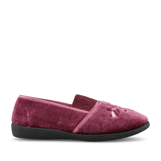 Ladies Enid Full Slipper In Heather