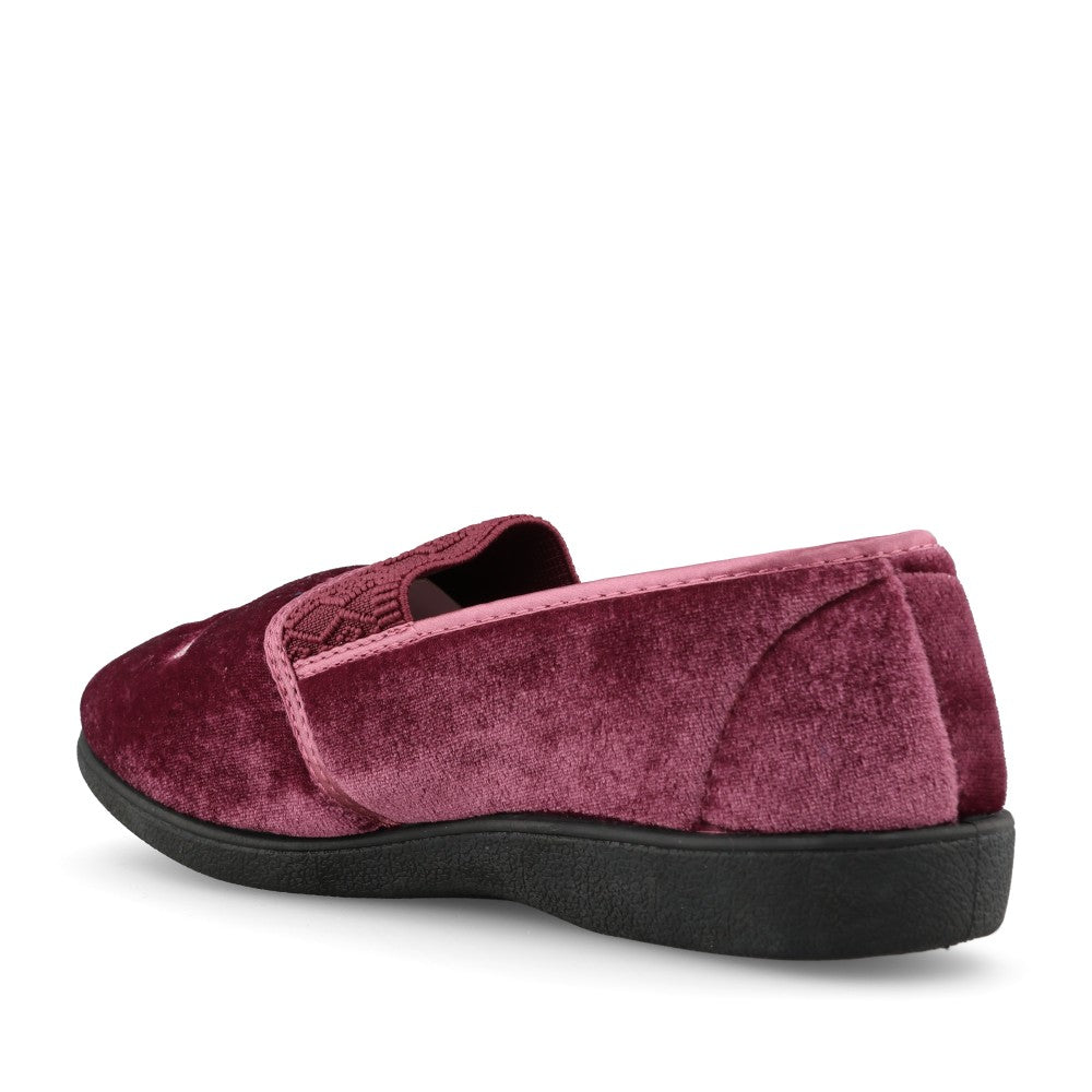 Ladies Enid Full Slipper In Heather