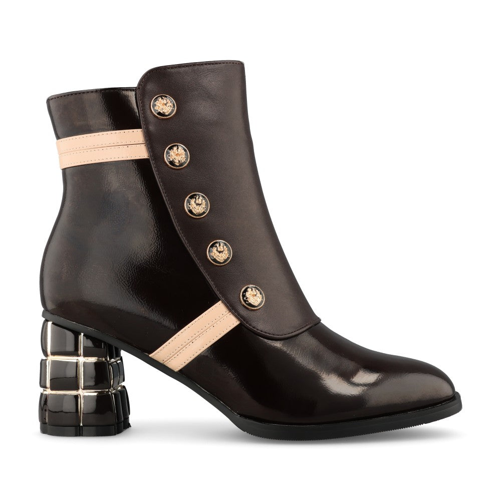 Redz Ladies F3051 Ankle Boot In Brown