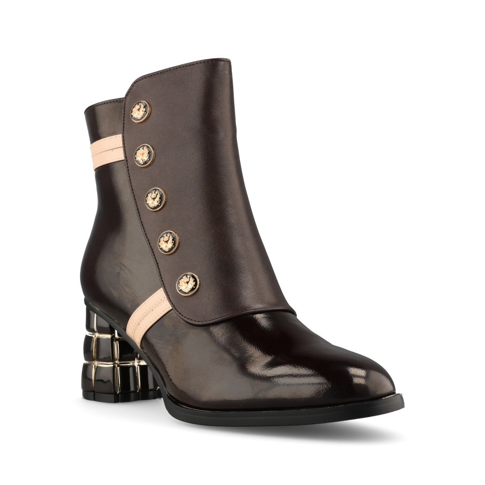 Redz Ladies F3051 Ankle Boot In Brown