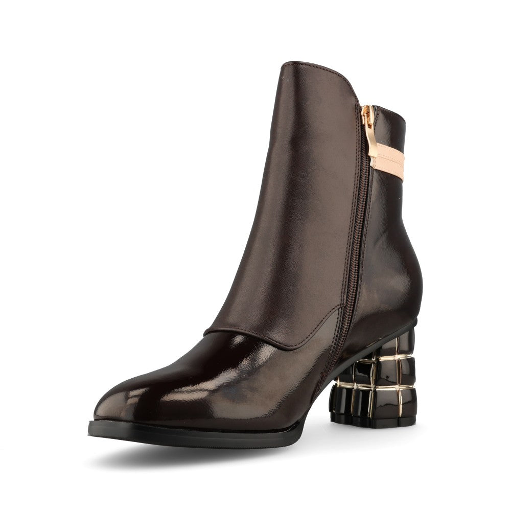 Redz Ladies F3051 Ankle Boot In Brown