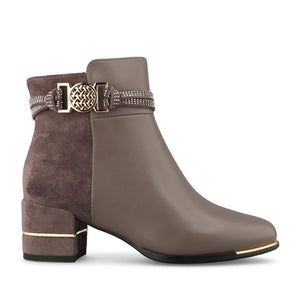 Redz Ladies F3166 Ankle Boot In Taupe