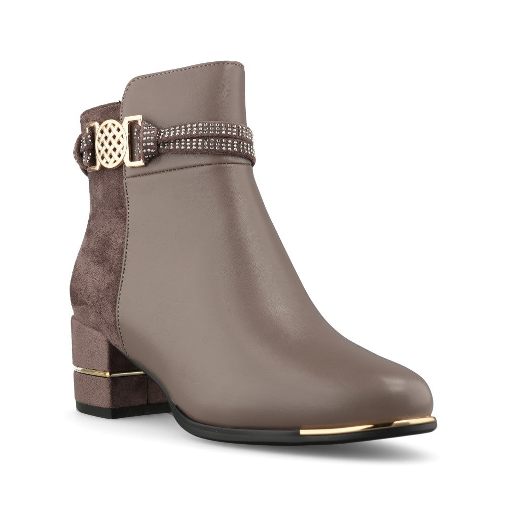 Redz Ladies F3166 Ankle Boot In Taupe