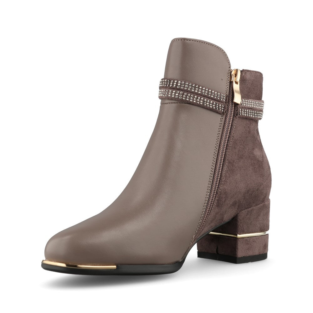 Redz Ladies F3166 Ankle Boot In Taupe