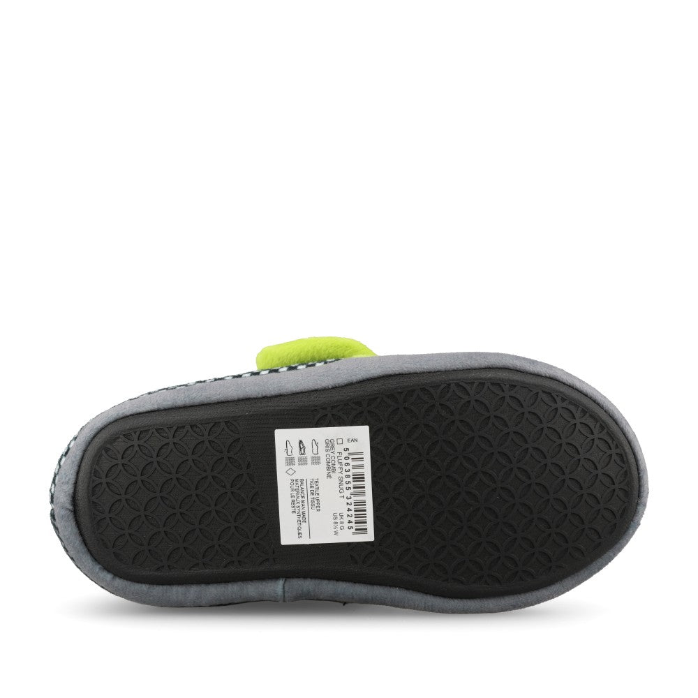 Clarks Boys Fluffy Snug T G-Fit Slipper in Grey