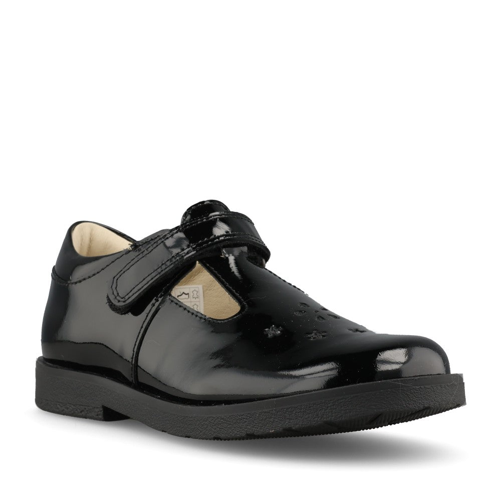 Froddo Girls G3140186-1 Evia T Bar in Black Patent