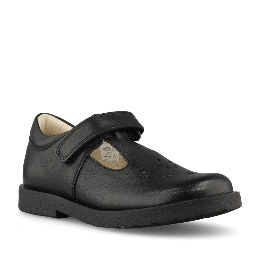 Froddo Girls G3140186 Evia T-Bar in Black Leather