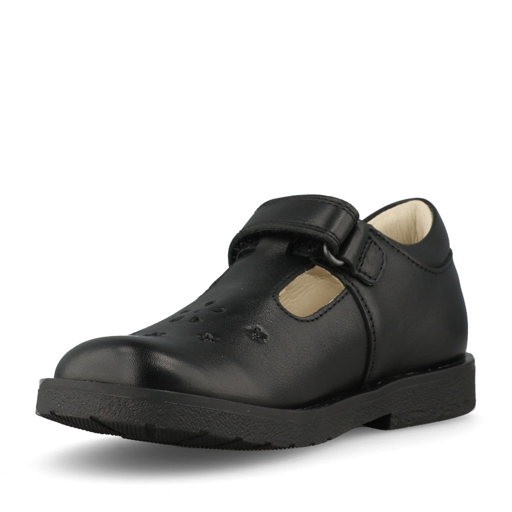 Froddo Girls G3140186 Evia T-Bar in Black Leather