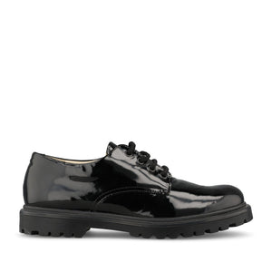 Froddo Girls G4130077 Laced Brogue in Black Patent