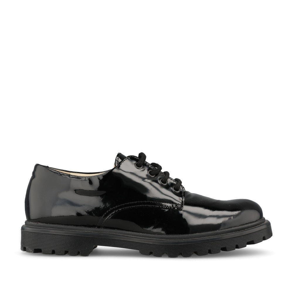 Froddo Girls G4130077 Laced Brogue in Black Patent