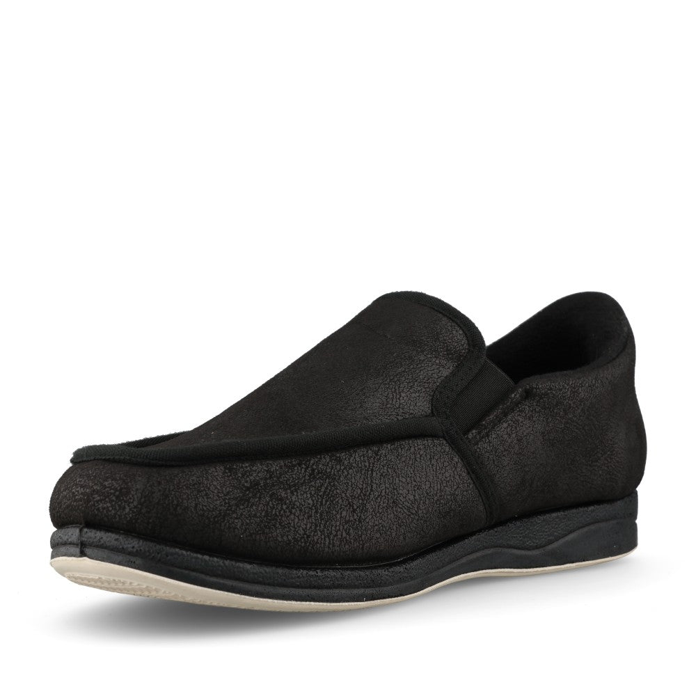 Mens Step In Gain 401 Wide Fit Slipper In Black