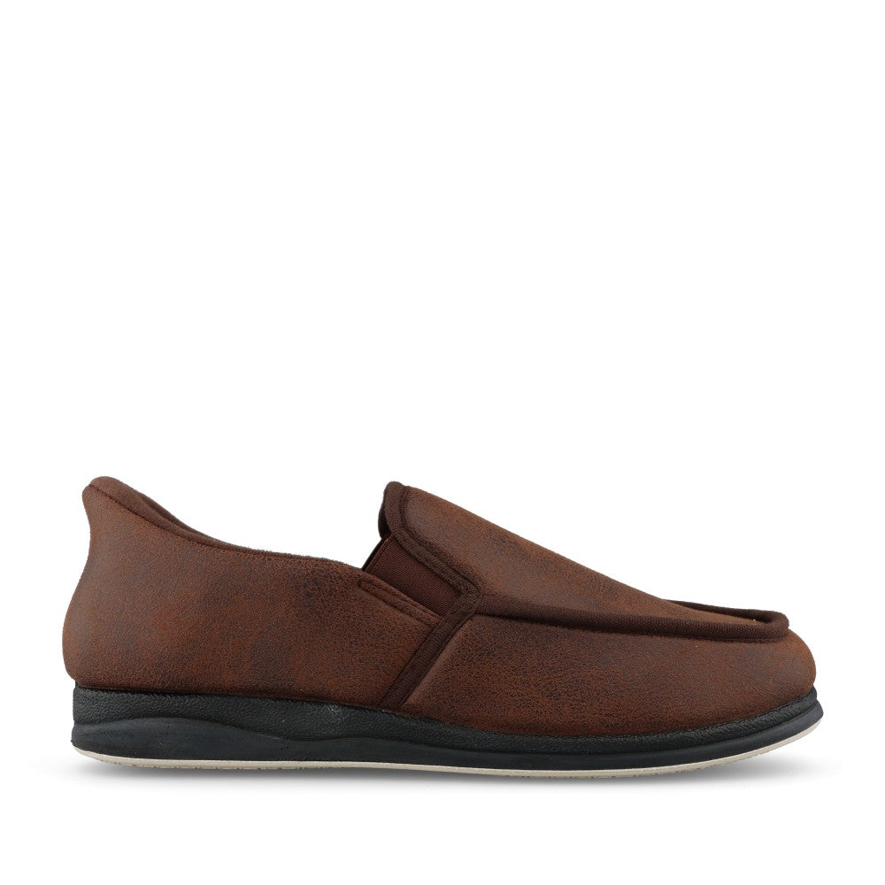 Mens Step In Gain 401 Wide Fit Slipper In Brown
