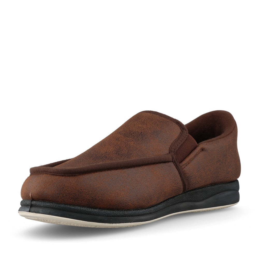 Mens Step In Gain 401 Wide Fit Slipper In Brown