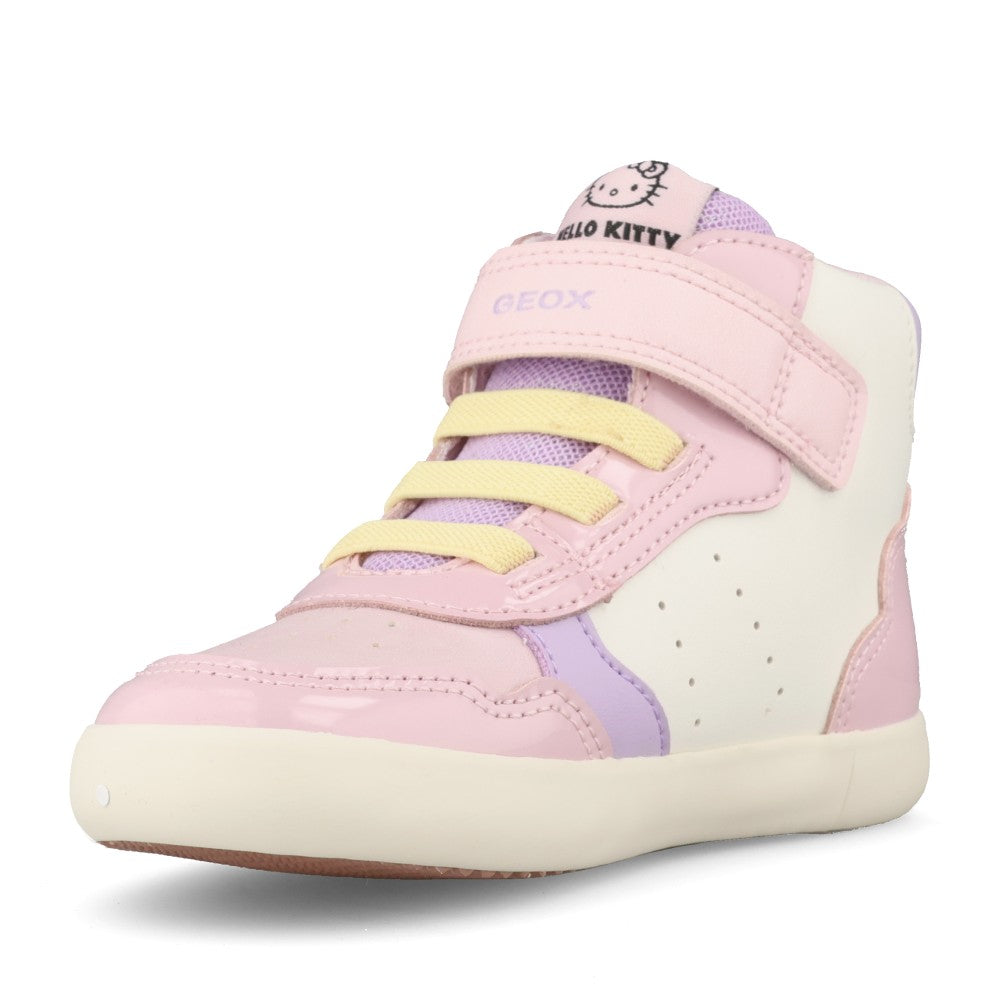 Geox Girls Gisli B661MC Trainer In White Multi