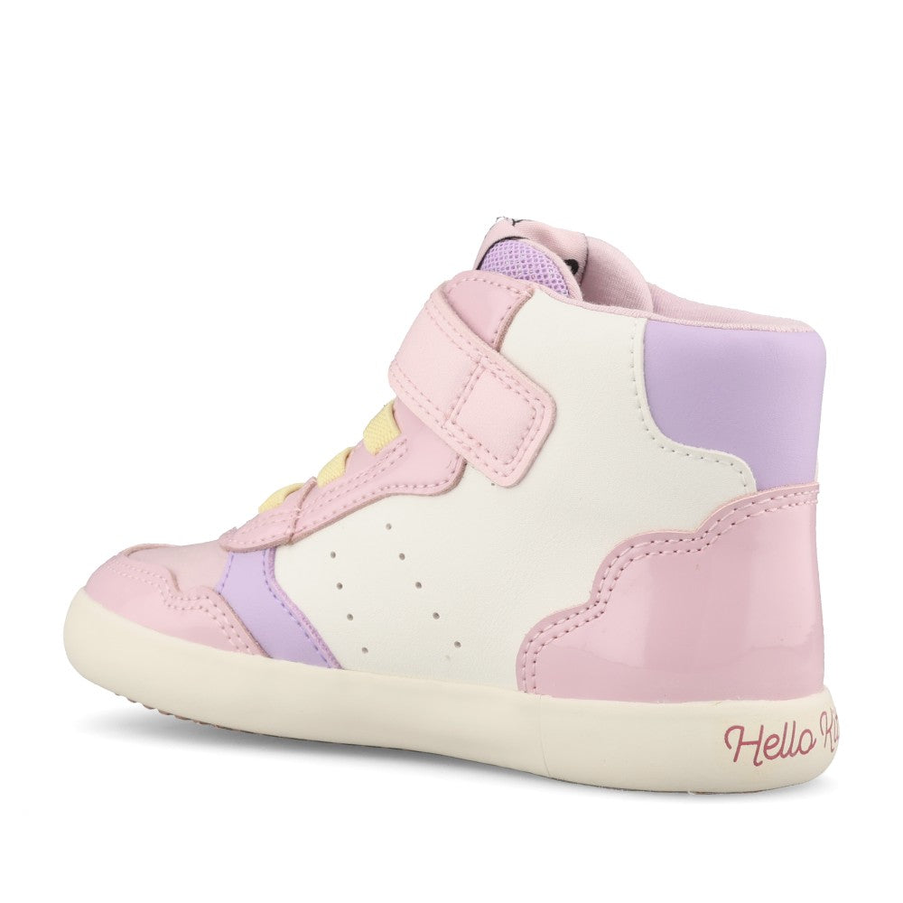 Geox Girls Gisli B661MC Trainer In White Multi