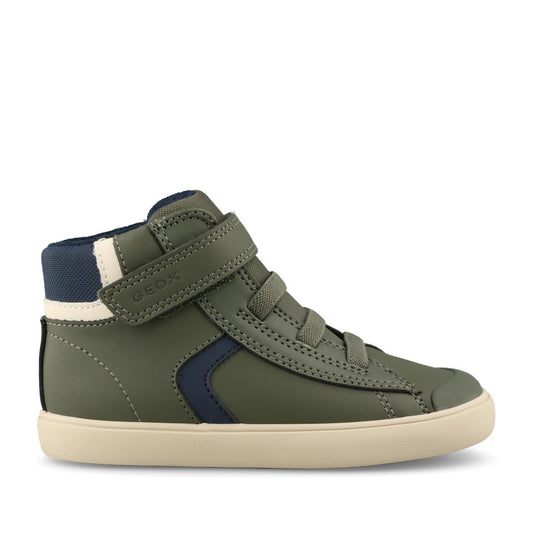 Geox Boys Gisli B461NA Trainer In Dark Green