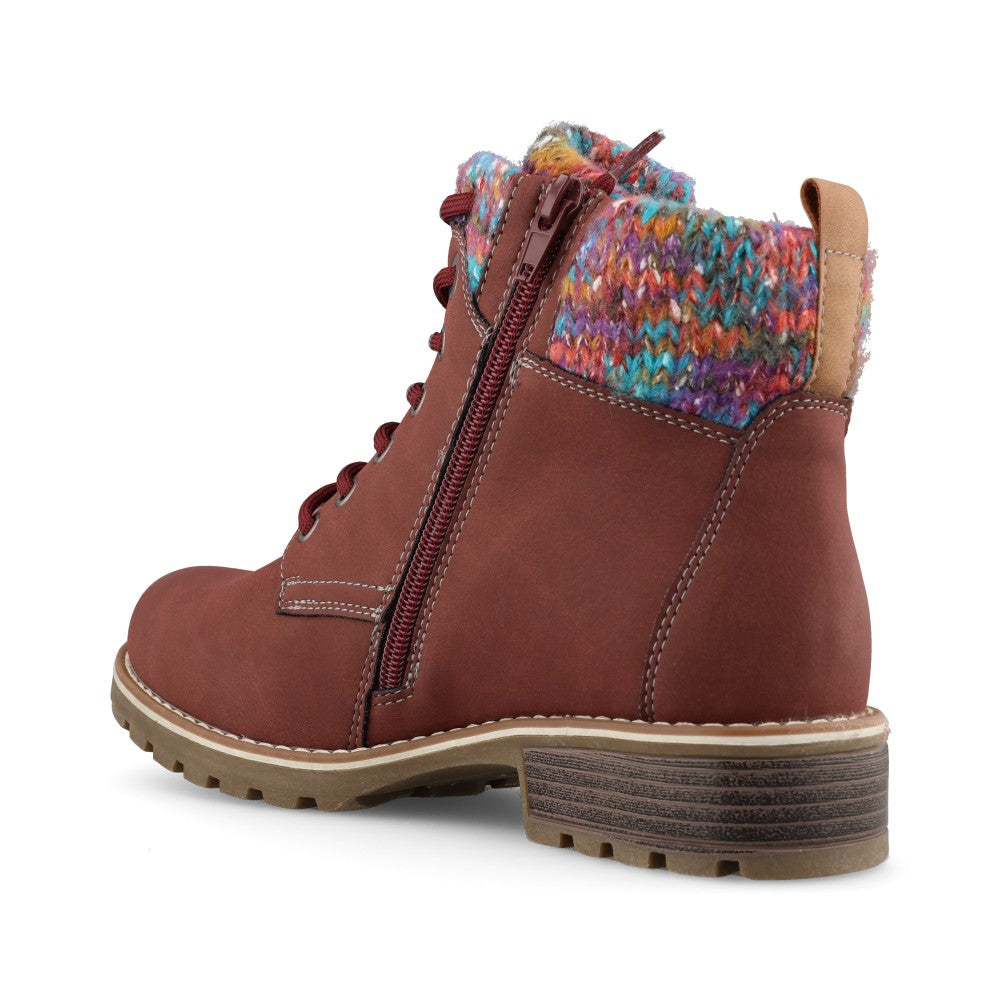Lunar Ladies Tabasco GLB204 Boot In Burgundy