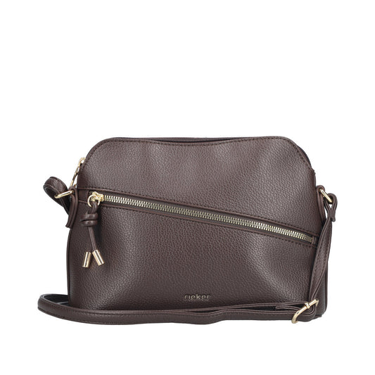 Rieker Ladies H1031 Handbag With Zipper In Brown