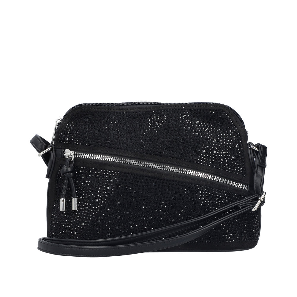 Rieker Ladies H1031 Handbag With Zipper In Black
