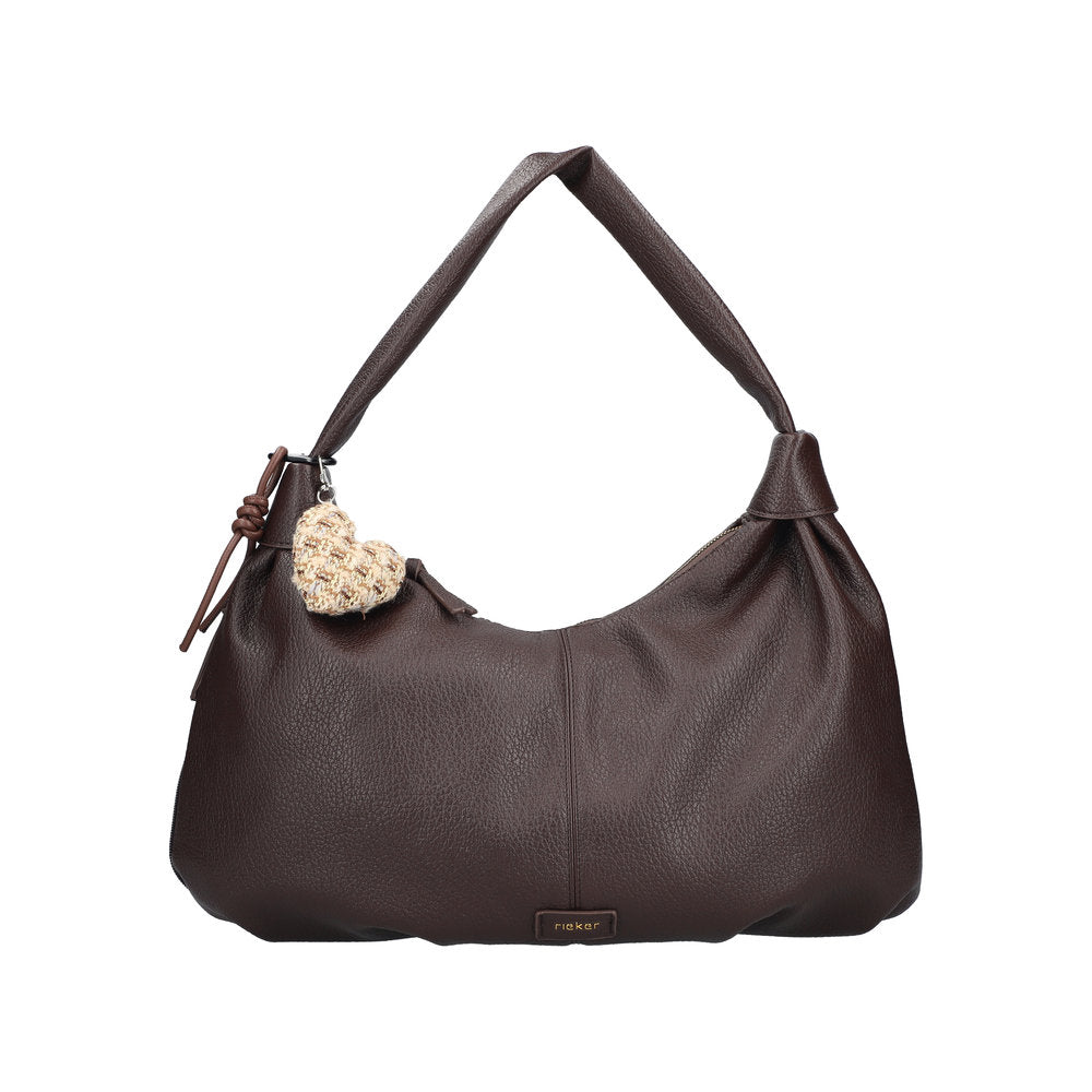 Rieker Ladies H1048 Handbag With Zipper In Brown