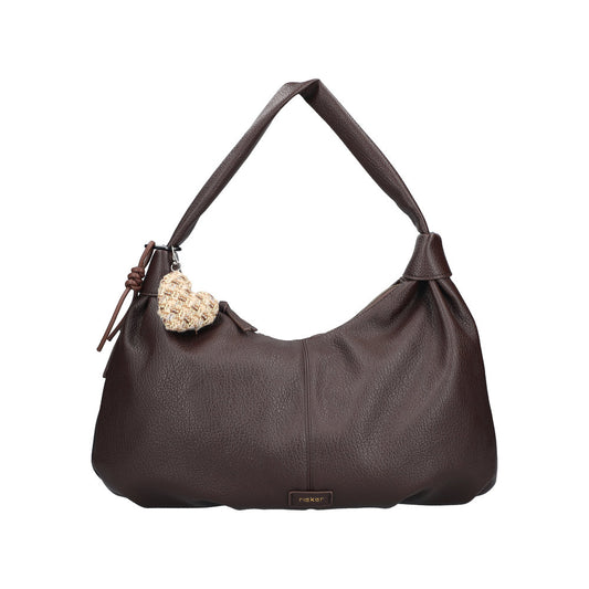 Rieker Ladies H1048 Handbag With Zipper In Brown