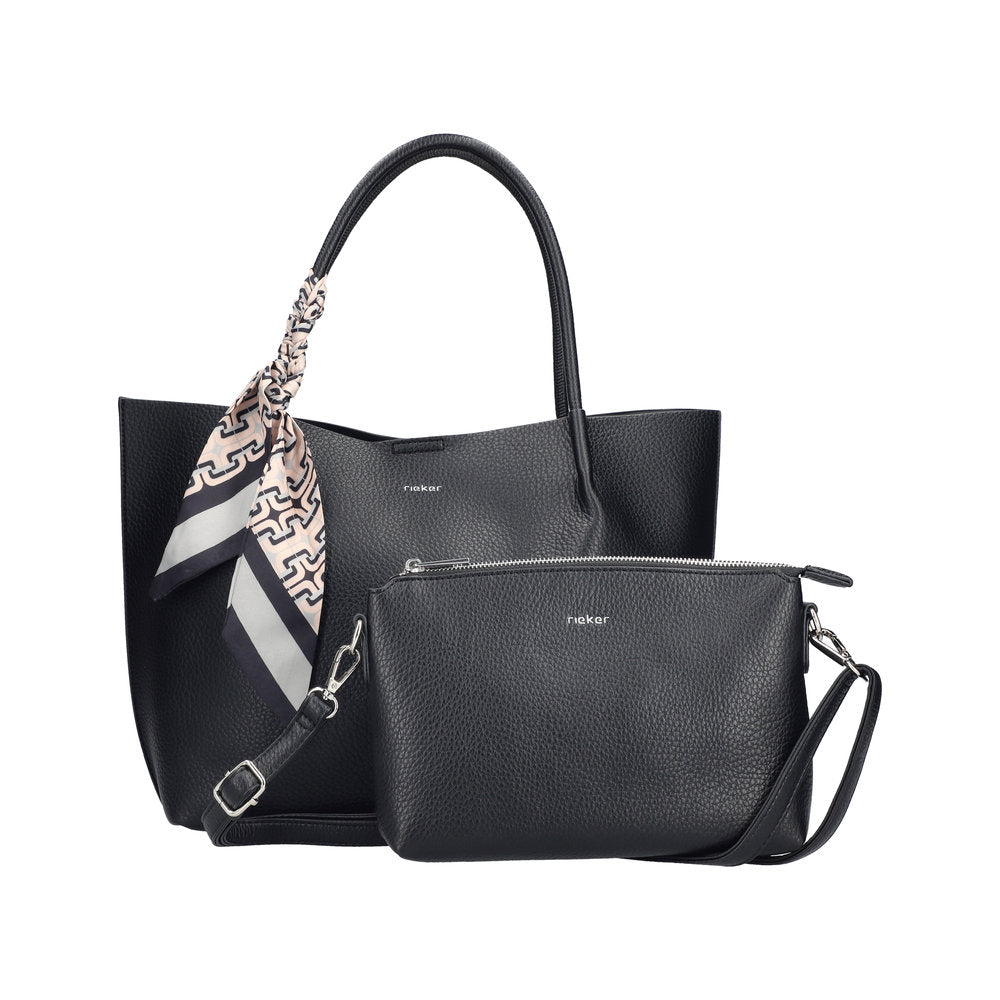 Rieker Ladies H1399 Shopper Bag In Black