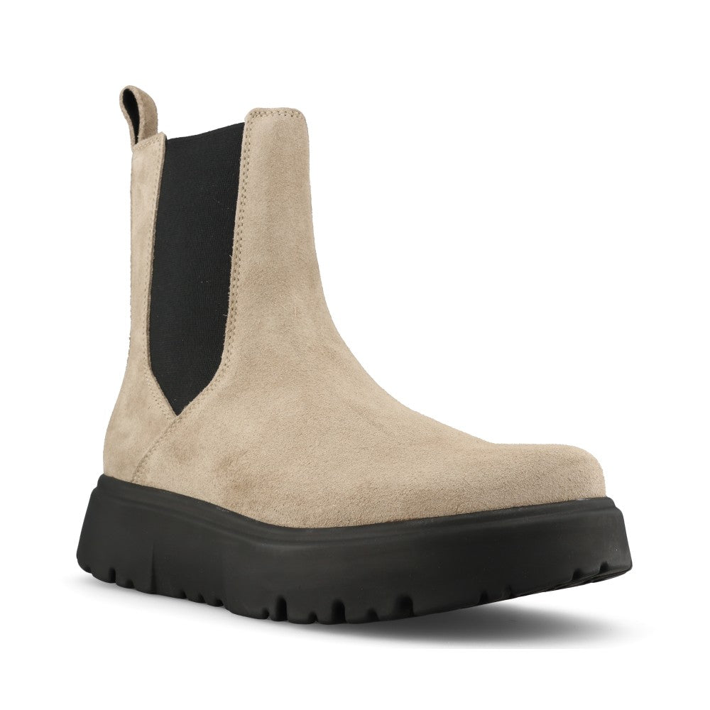 Birkenstock Ladies 1033059 Theda Suede Chelsea Boot In Taupe