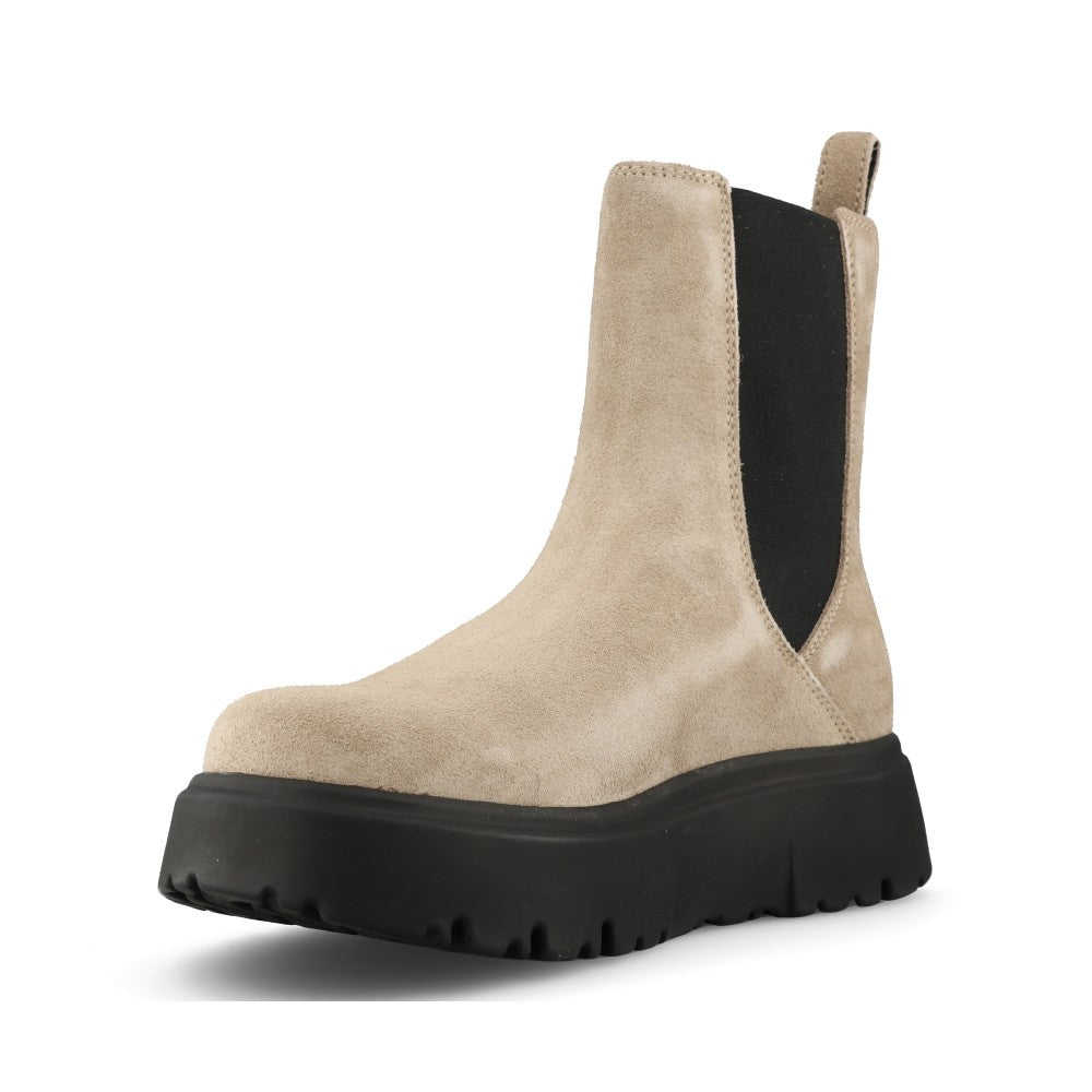 Birkenstock Ladies 1033059 Theda Suede Chelsea Boot In Taupe