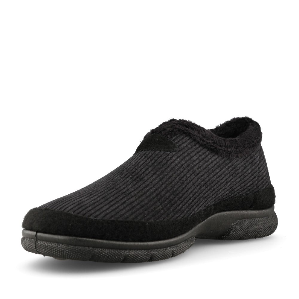 Mens 87305A Kelvin 2V Wide Fit Slip-On Slipper In Black