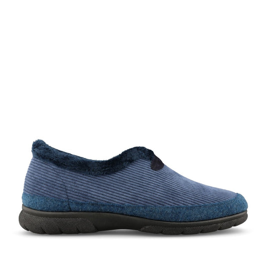 Mens 87305N Kelvin 2V Wide Fit Slip-On Slipper In Navy
