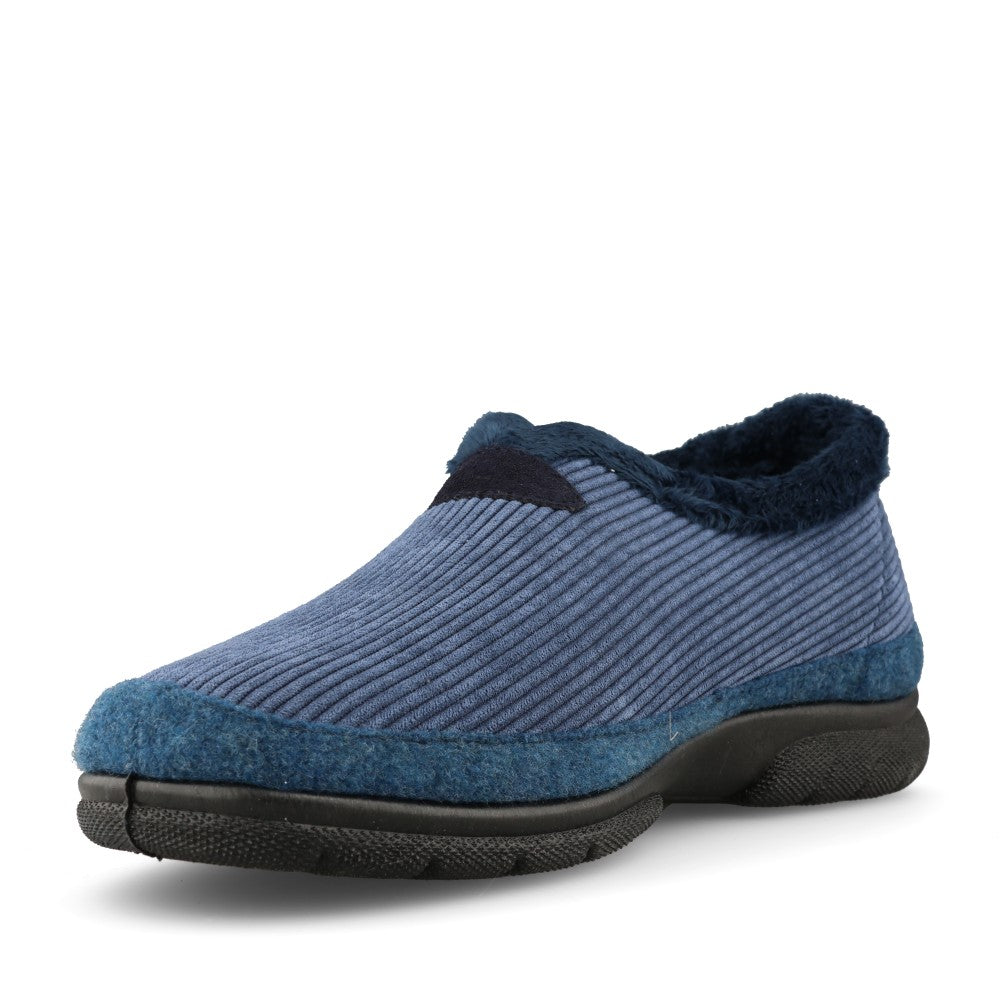 Mens 87305N Kelvin 2V Wide Fit Slip-On Slipper In Navy