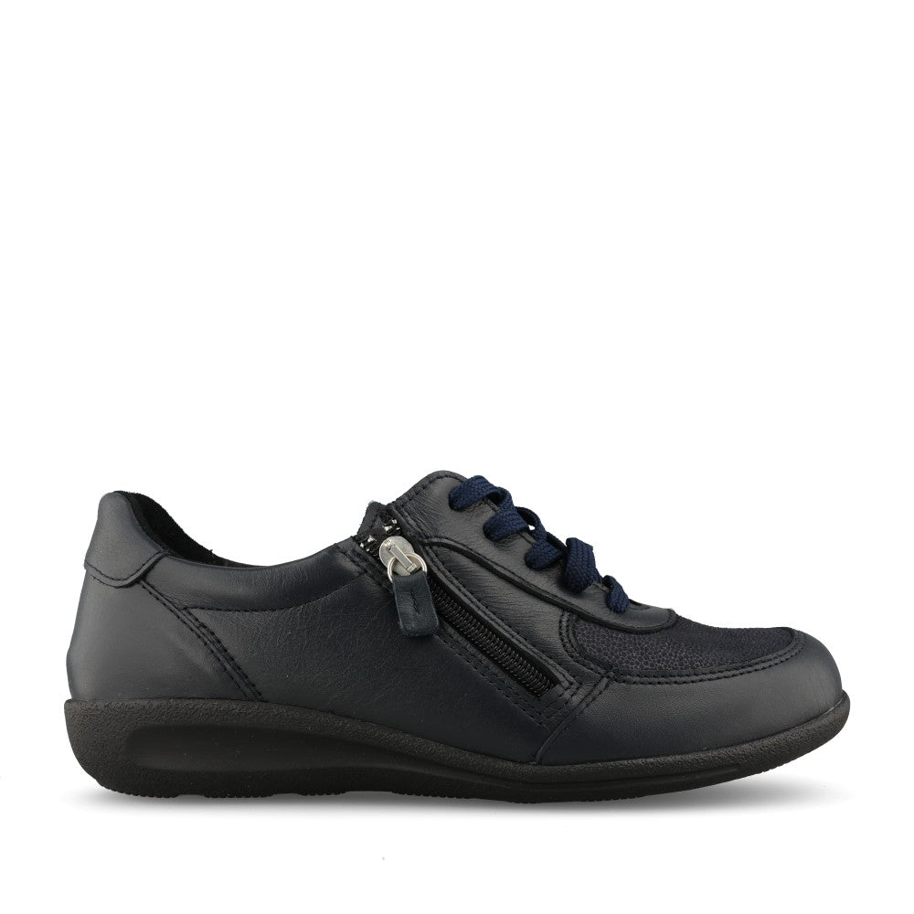 Ladies Kristie 68204N 2V Laced Shoe In Navy Leather