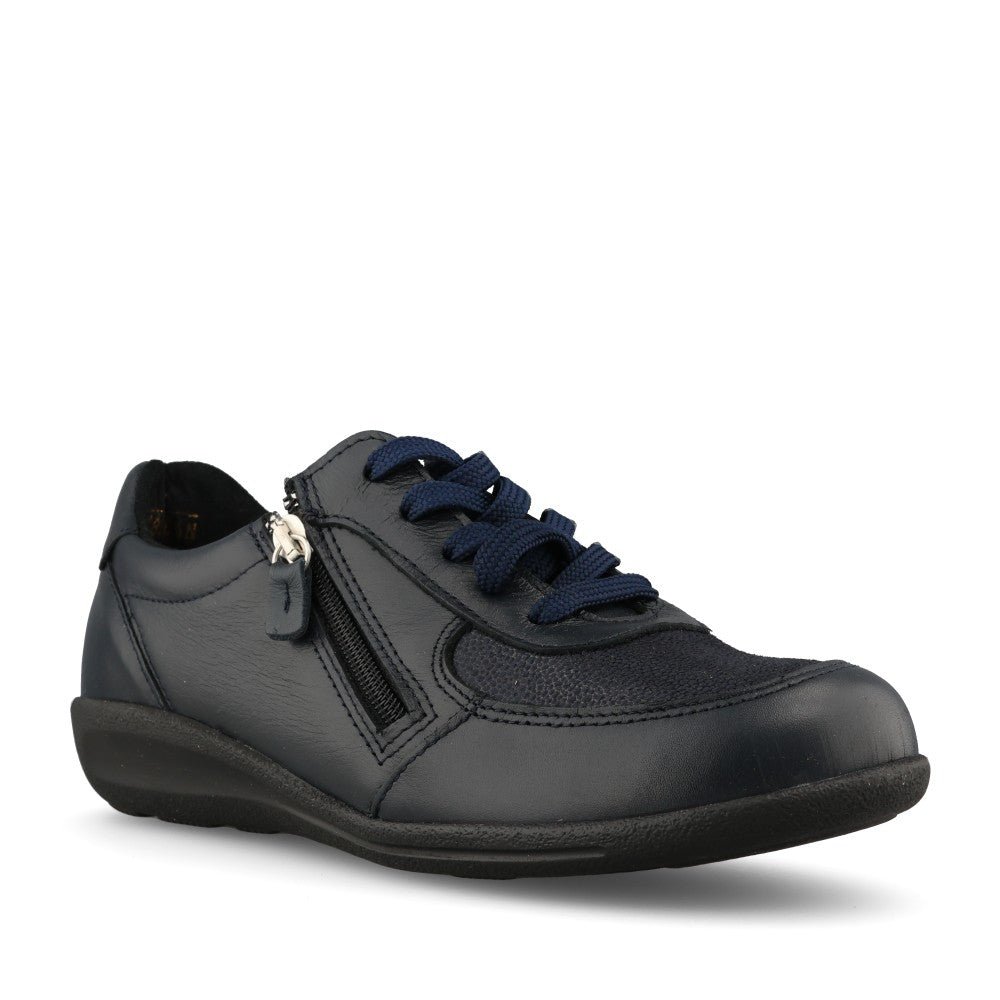 Ladies Kristie 68204N 2V Laced Shoe In Navy Leather
