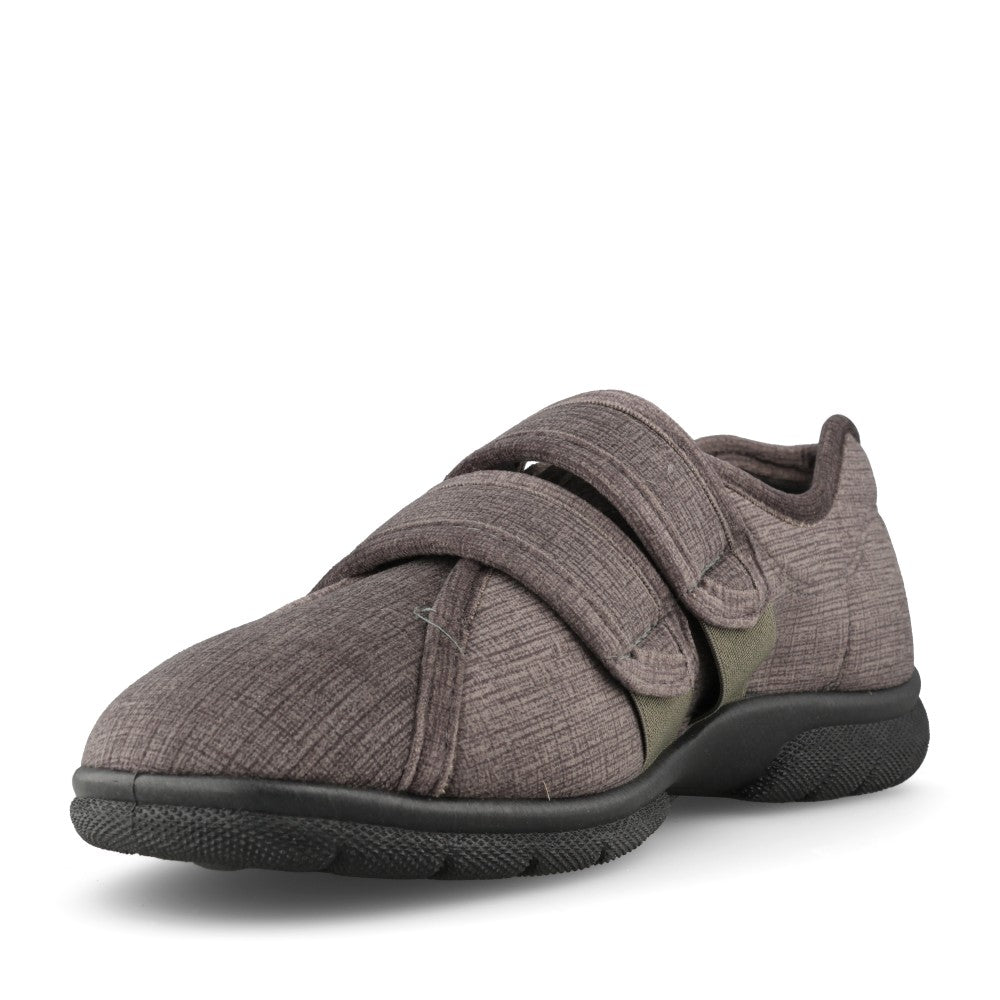 Mens 81007G Hamilton 2V Wide Fit Velcro Slipper In Grey