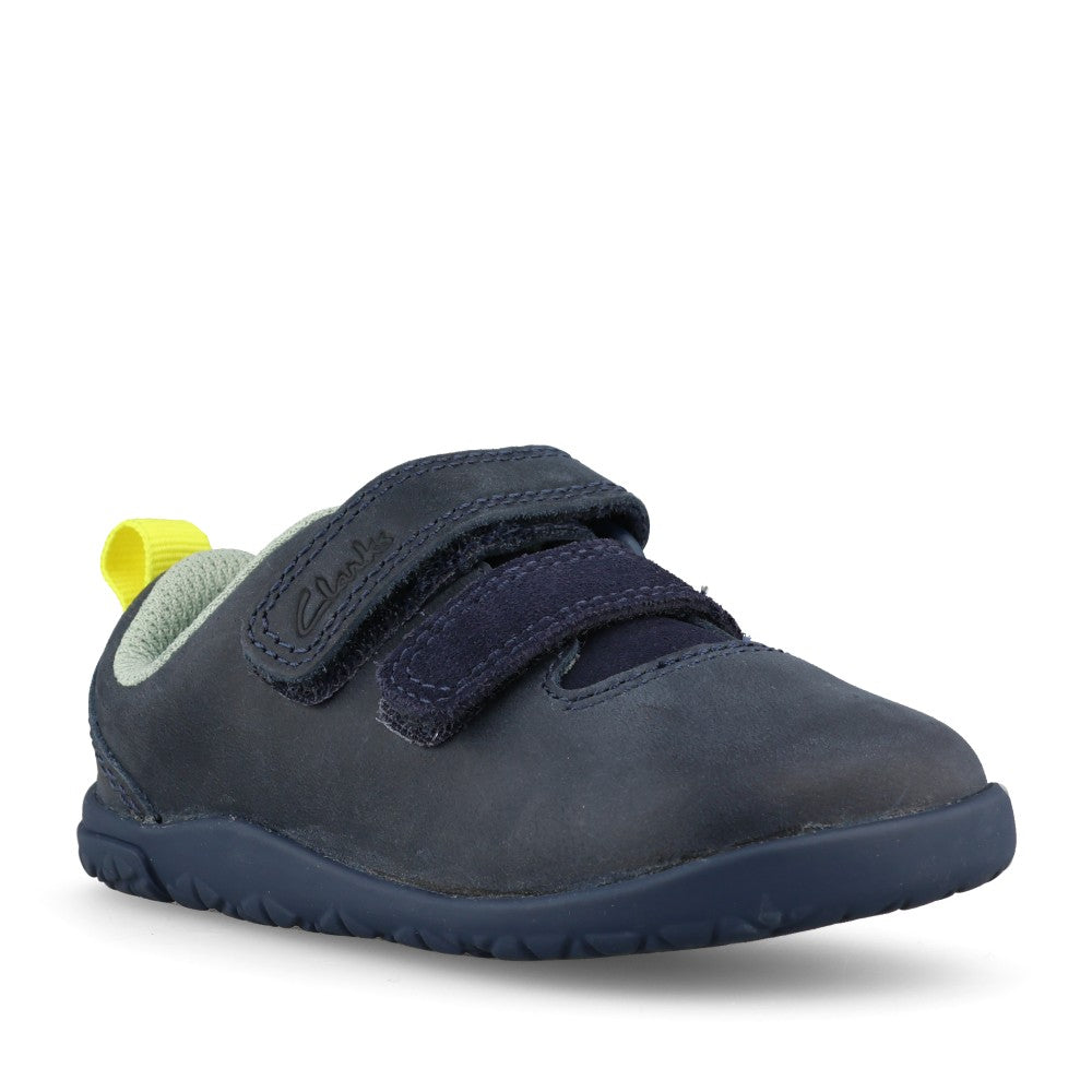 Clarks Boys Harbourmove T F-Fit Shoe in Blue
