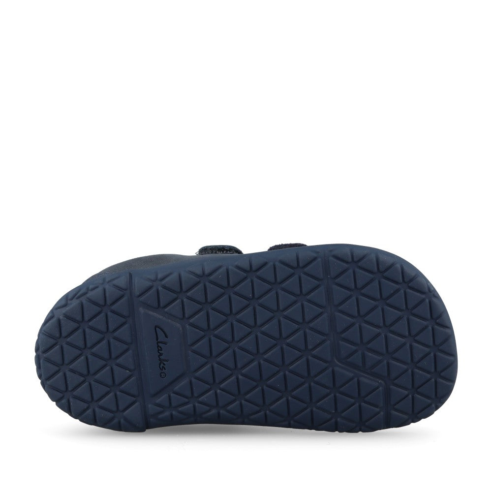 Clarks Boys Harbourmove T F-Fit Shoe in Blue