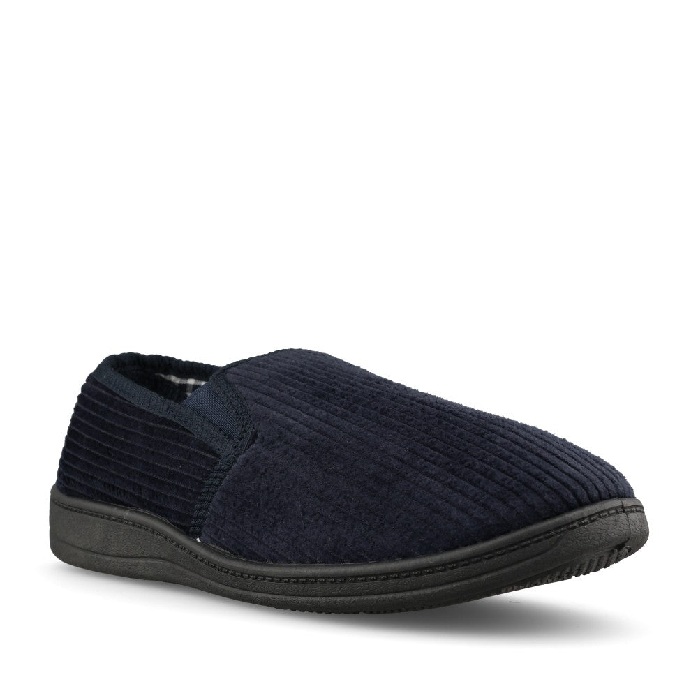 Mens Harry Wide Fitting Slipper In Navy