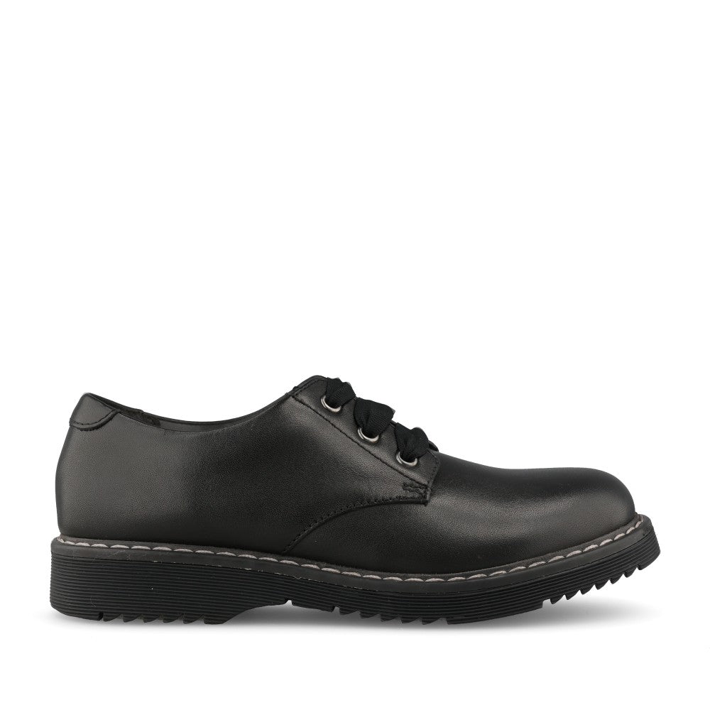 Start Rite Girls Impact Chunky Brogue W-Fit in Black Leather