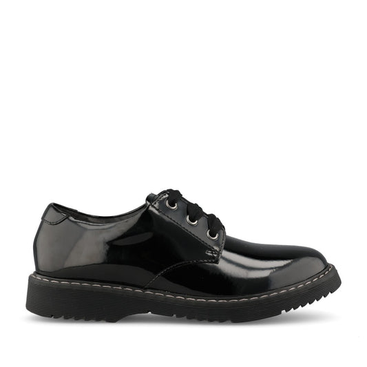 Start Rite Girls Impact Chunky Brogue M-FIT in Black Patent