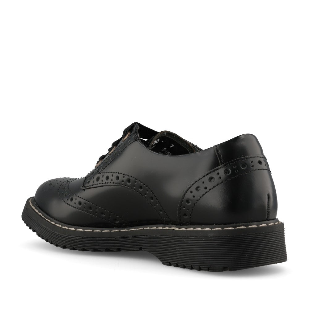 Start Rite Girls Impulsive Chunky Brogue W-Fit in Black Leather