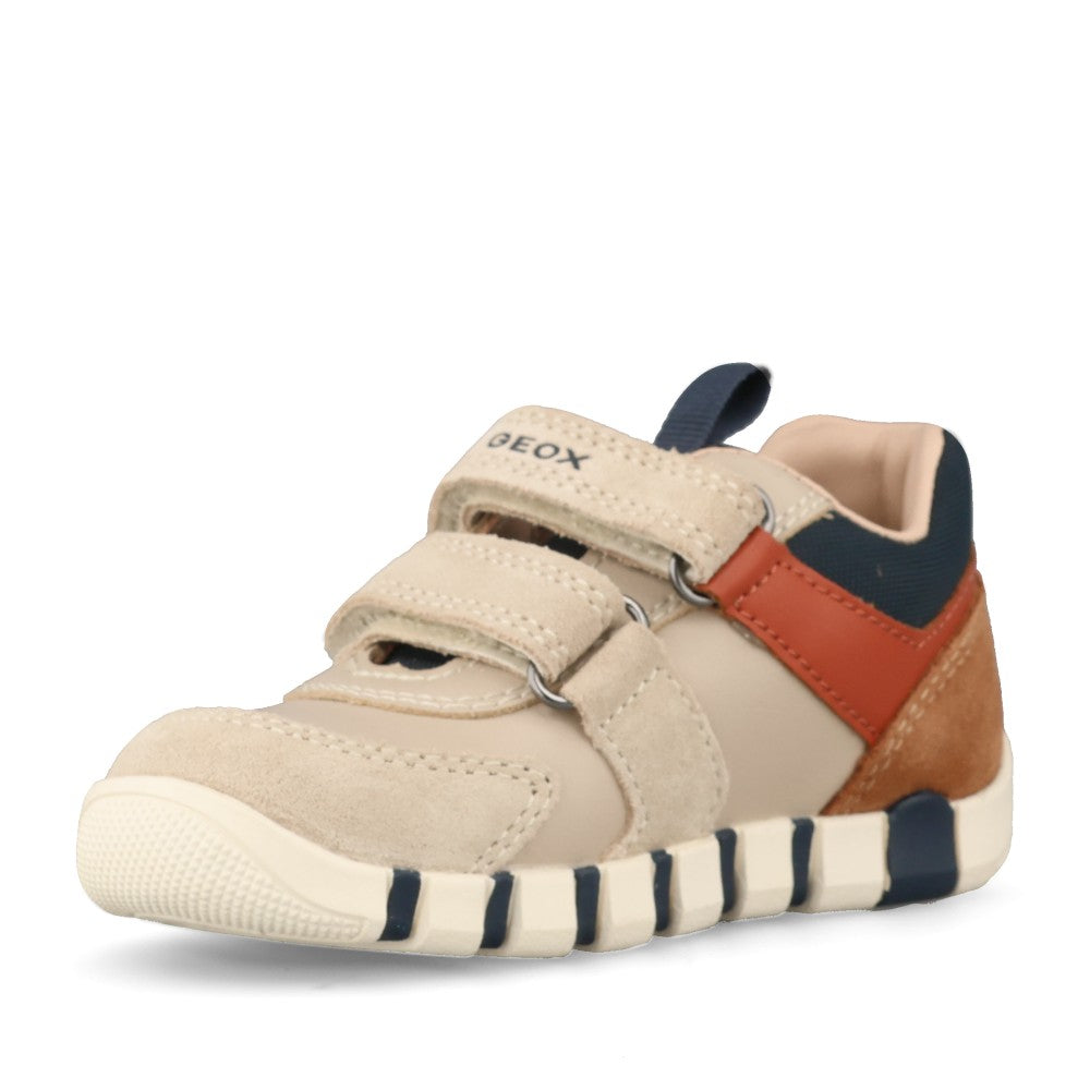 Geox Boys Iupidoo B3555D Shoe In Light Taupe
